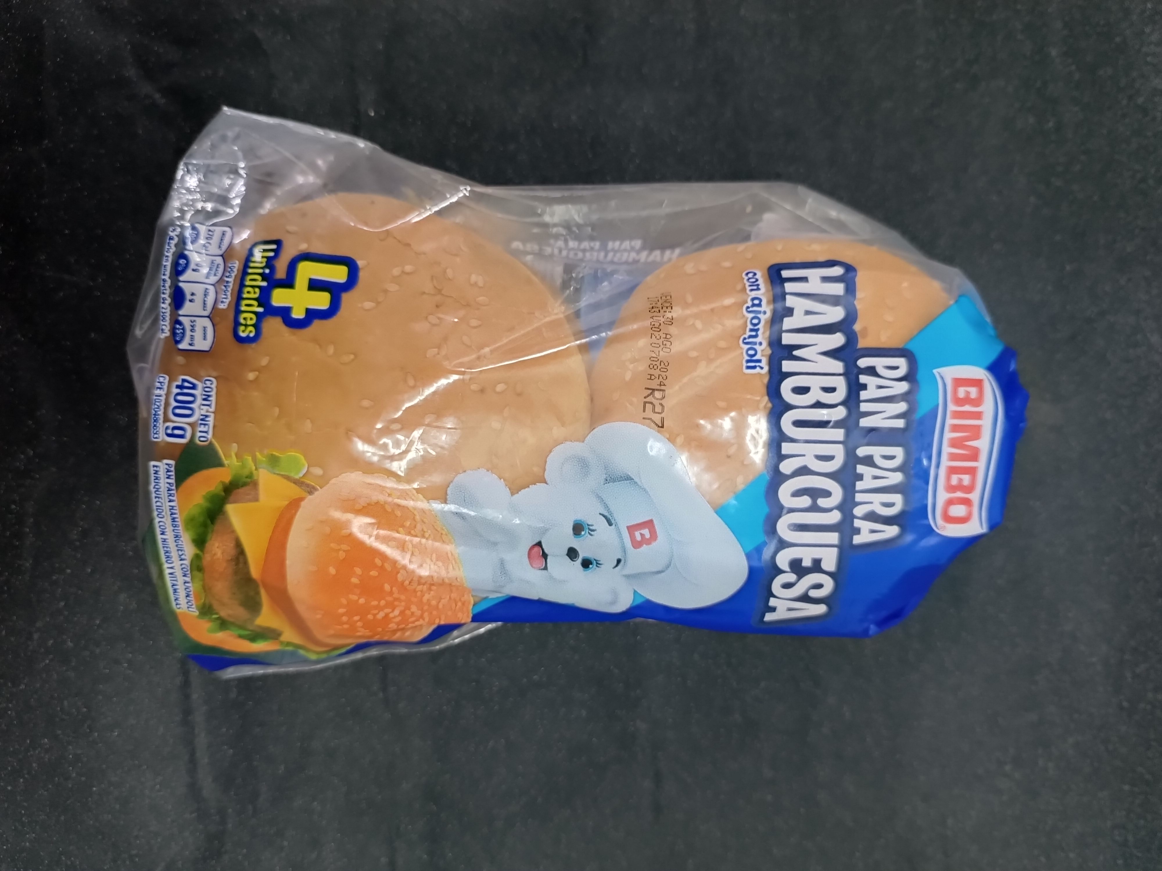 Pan Bimbo de Hamburguesa 400 g