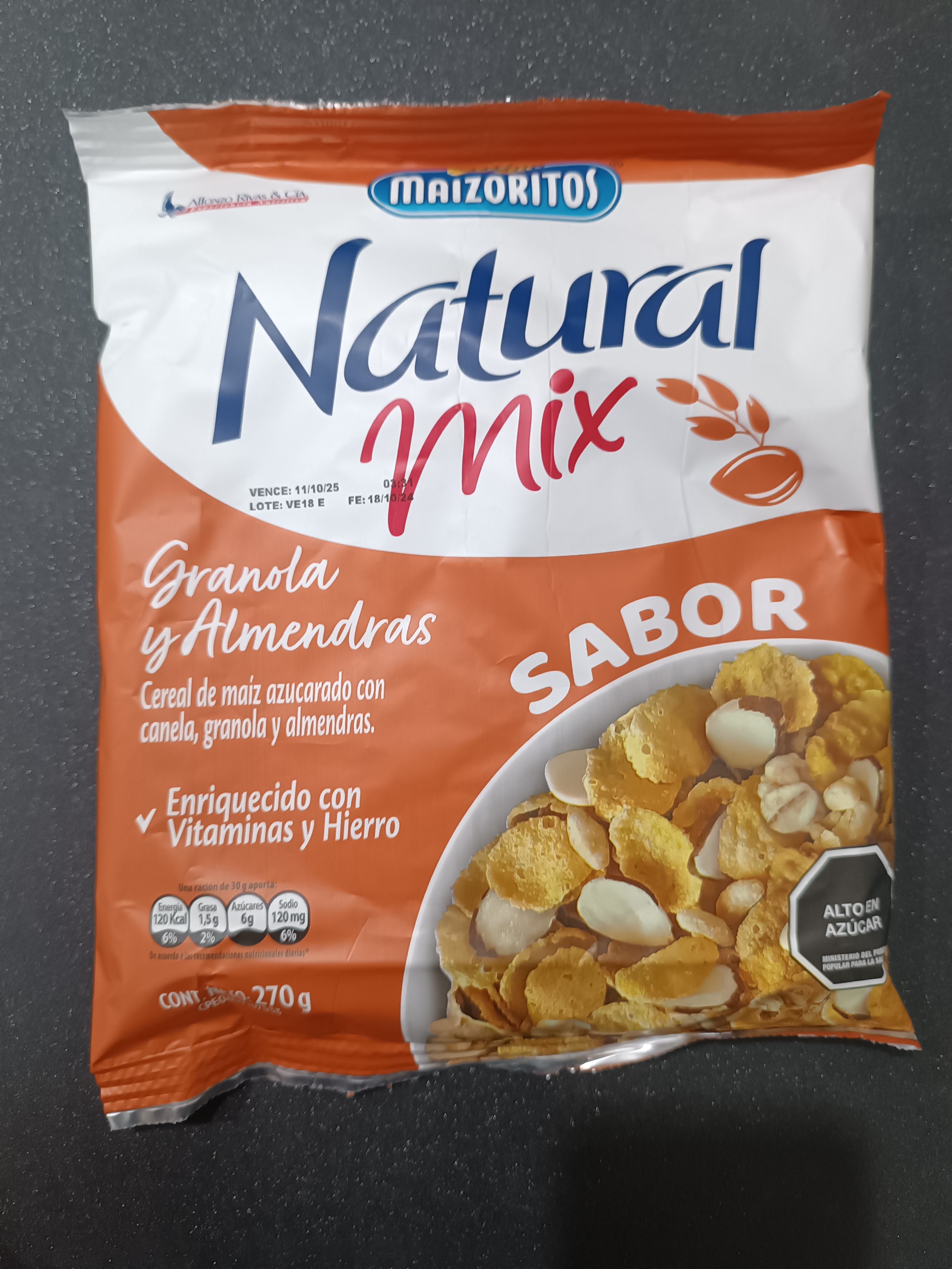 Natural Mix Granola y Almendras 270g