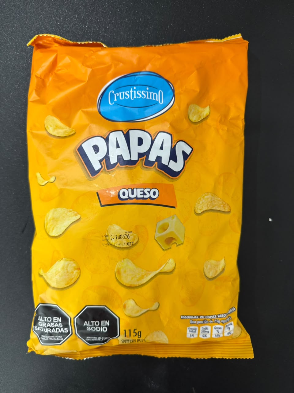 Papas Sabor a Queso Crustissimo 115g