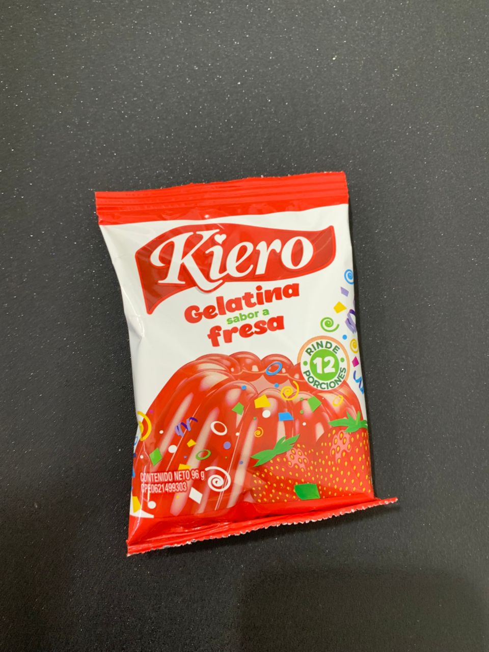 Gelatina Fresa Kiero 96g