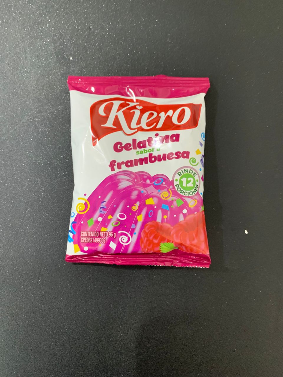 Gelatina Frambruesa Kiero 96g