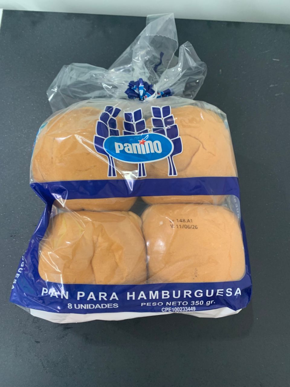 Pan Panino Hamburguesas 8und 350gr