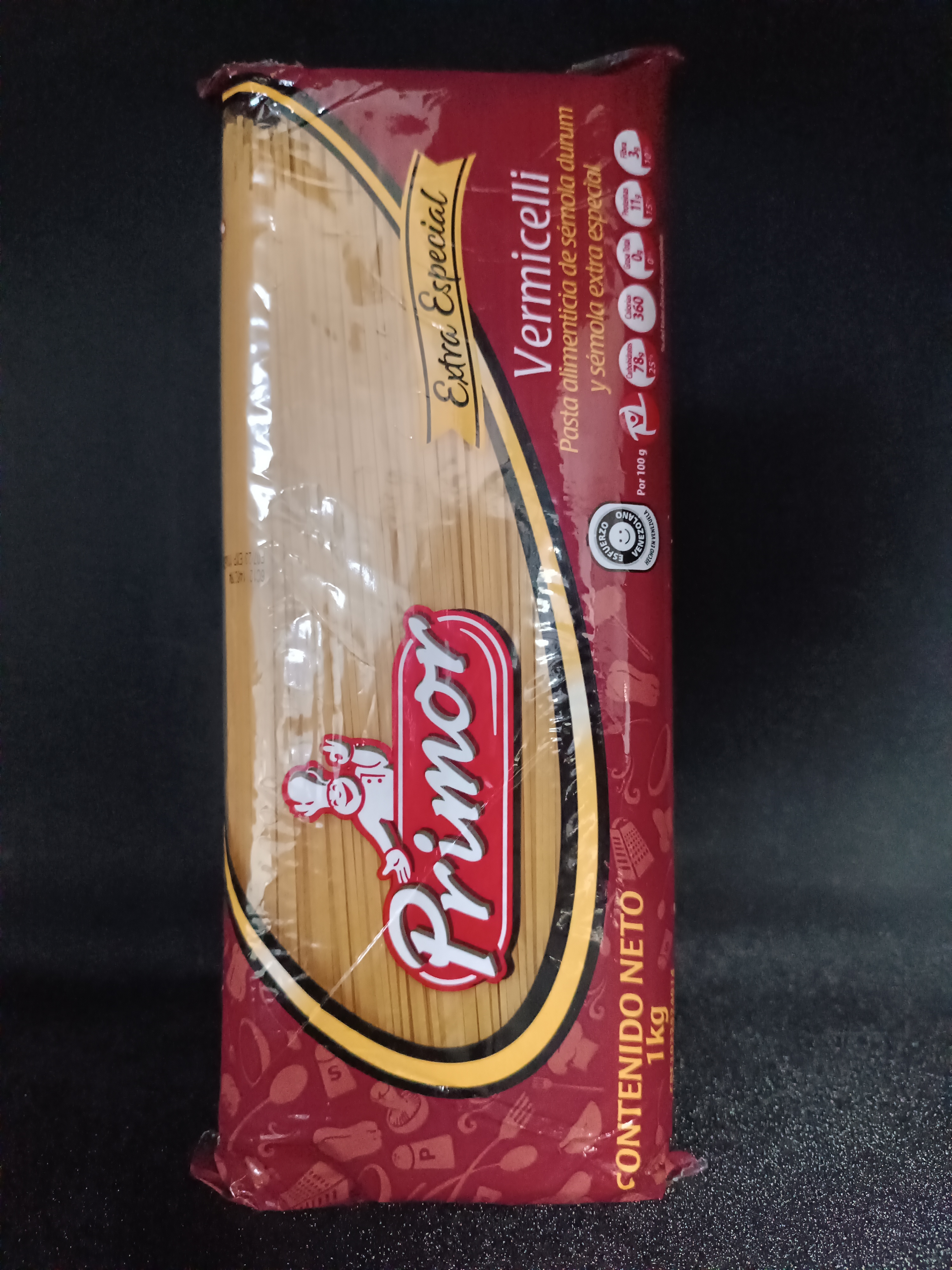 Pasta Primor Vermicelli Ext. Esp. 1Kg