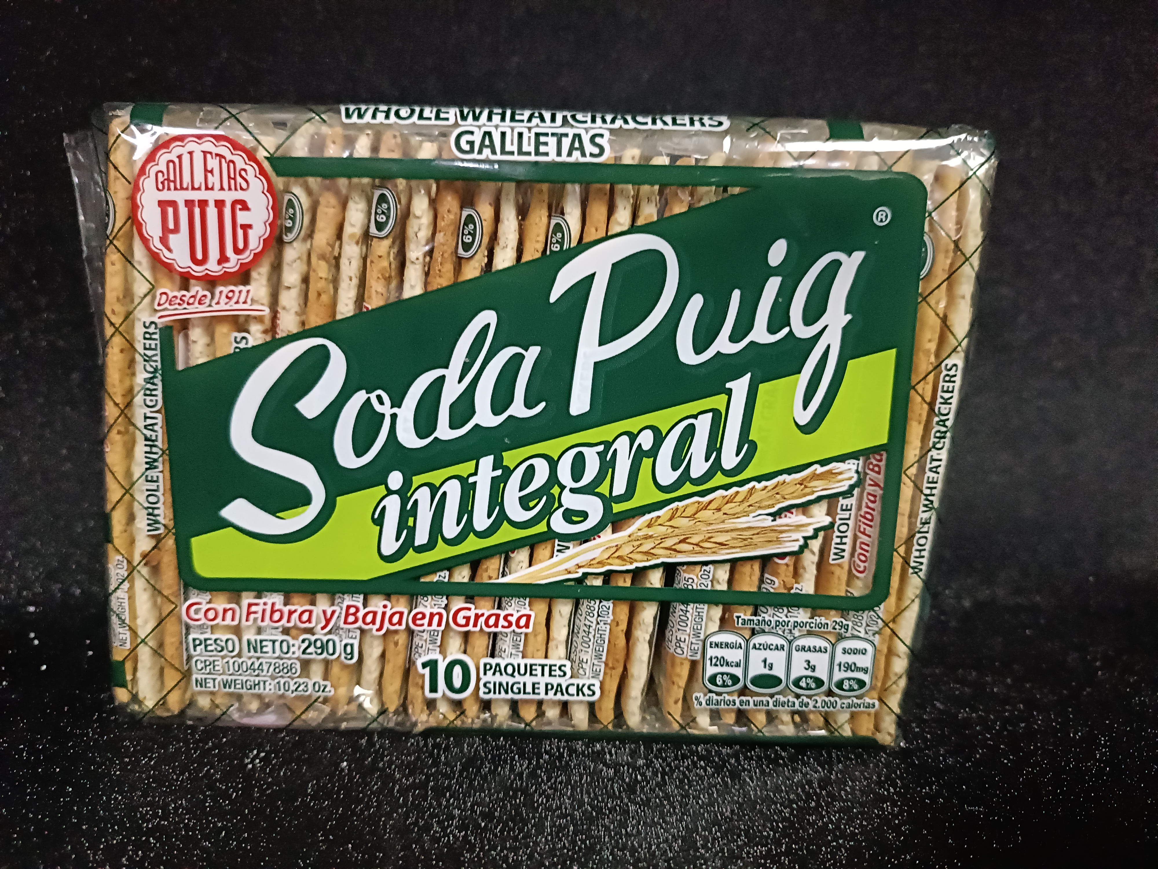 Galleta Soda Puig Integral 290gr
