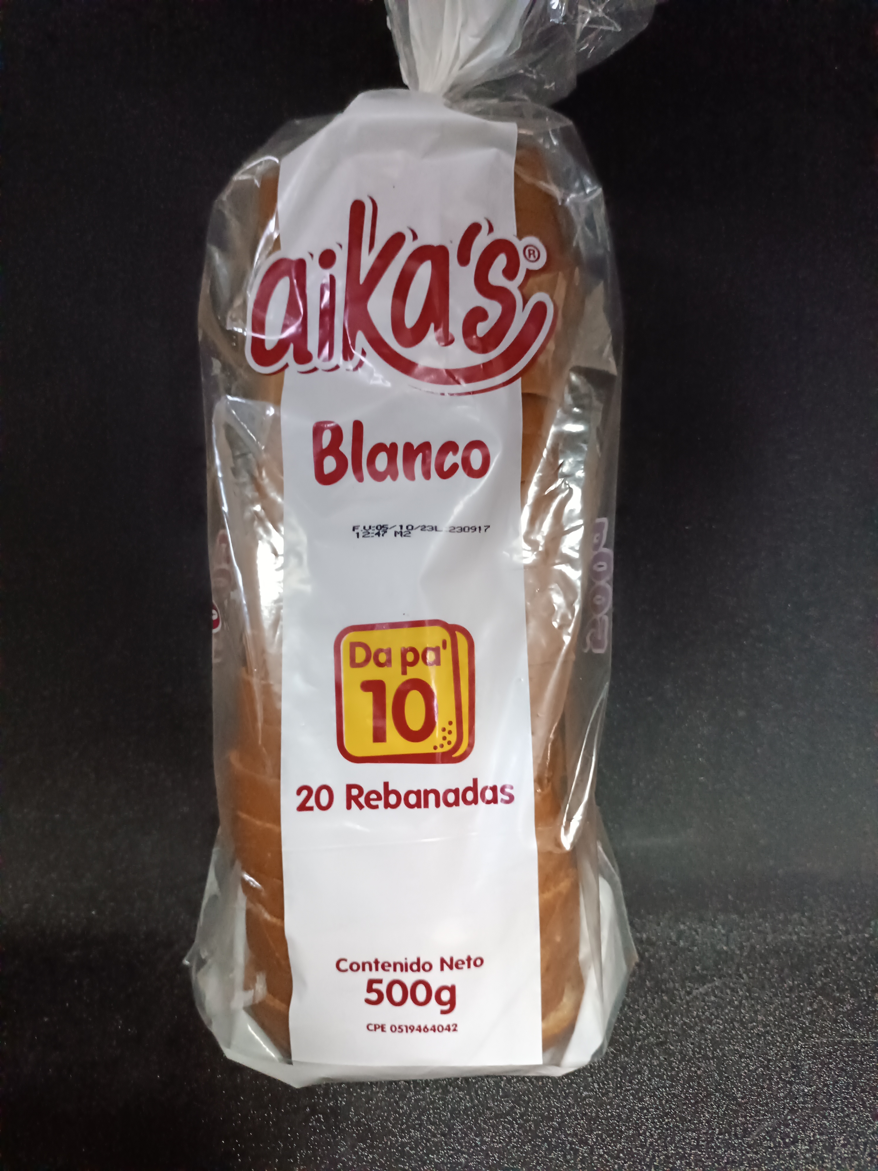 Pan Sandwich blanco aikas 500g